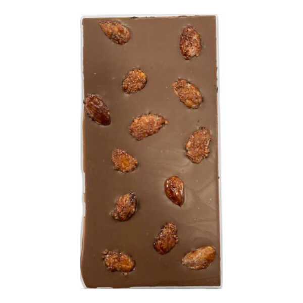 Tableta chocolate con leche con almendra garrapiñada