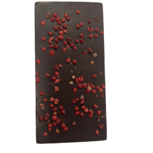 CHOCOLATE NEGRO 80% CON PIMIENTA ROSA