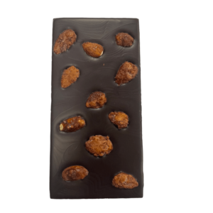 CHOCOLATE NEGRO 80% CON ALMENDRA GARRAPIÑADA