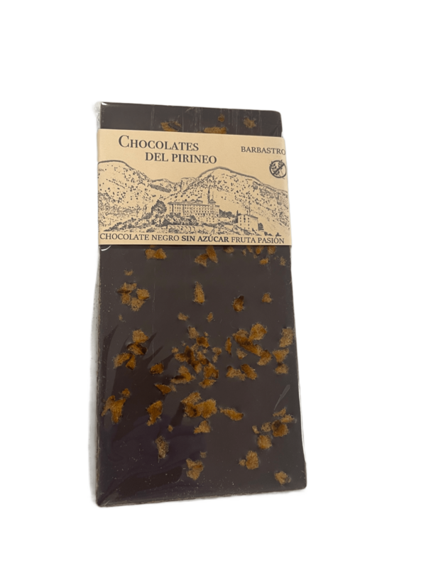 TABLETA CHOCOLATE SIN AZÚCAR CON FRUTA DE LA PASIÓN