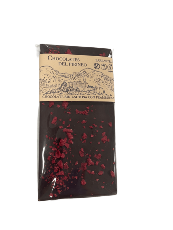 TABLETA CHOCOLATE SIN LACTOSA CON FRAMBUESA