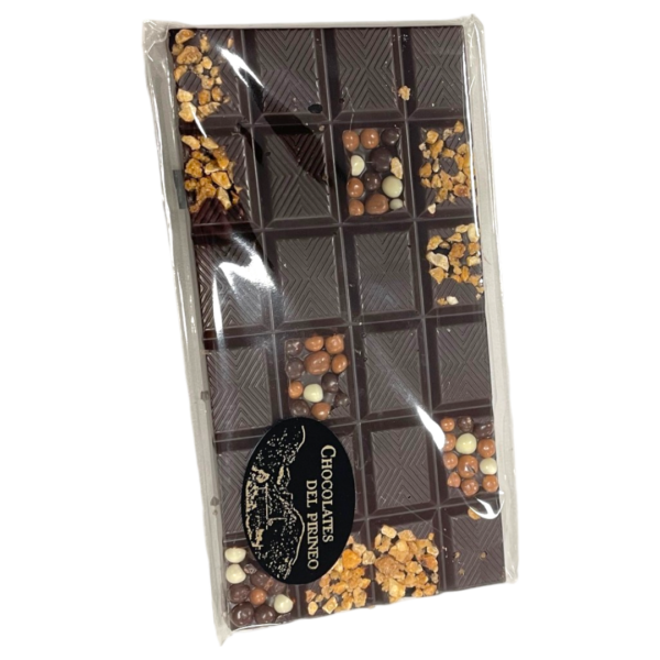 TABLETA CHOCOLATE NEGRO 80% CON CHOCO COOKIES Y ALMENDRA