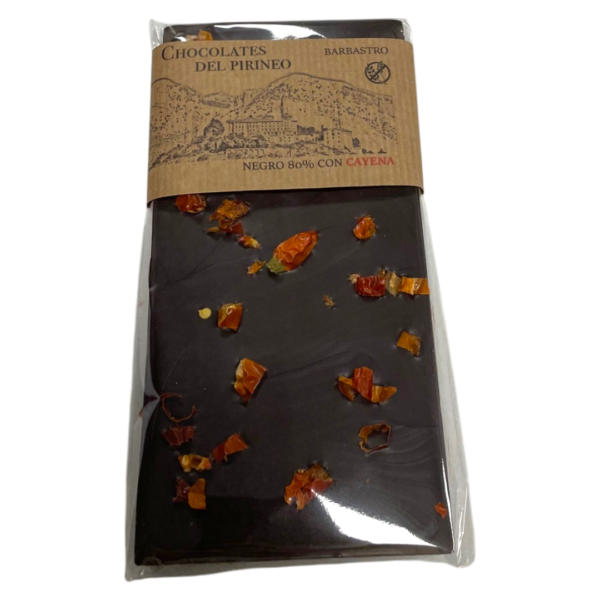 Tableta chocolate negro 80% con cayena - Imagen 2