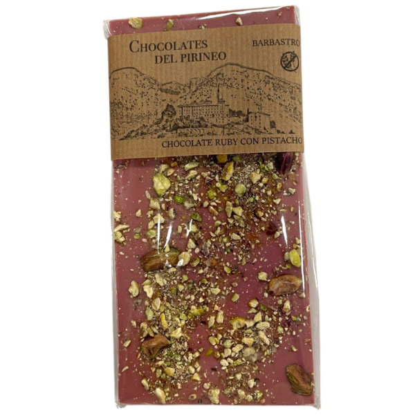 TABLETA CHOCOLATE RUBY CON PISTACHO - Imagen 2