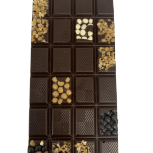 TABLETA CHOCOLATE NEGRO 80% CON CHOCO COOKIES Y ALMENDRA